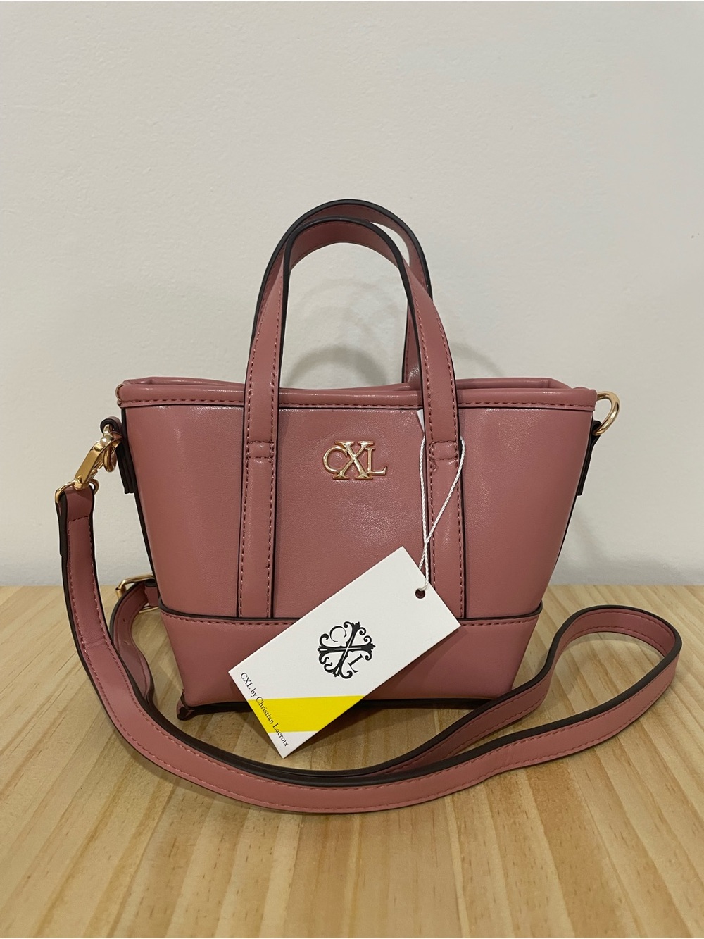 CXL by Christian Lacroix Moulin Crossbody Mini Tote in Mauve NWT
